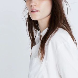 Madewell White Drapey Oversized Boy-shirt NWT sz L